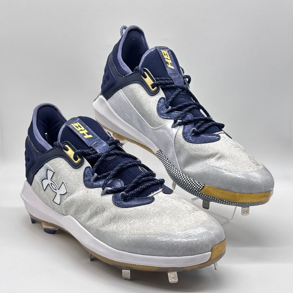 Under Armour Bryce Harper HOVR Baseball Cleats Men’s Hybrid 15 Navy/Silver New